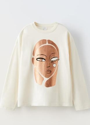 Лонгслив кофта реглан zara