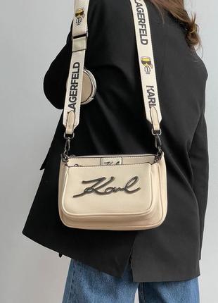 Сумка karl lagerfeld pochette cream