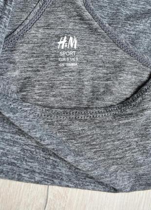 Спортивна майка h&m з швидковисихаючого функціонального матеріалу, вільного силуету8 фото