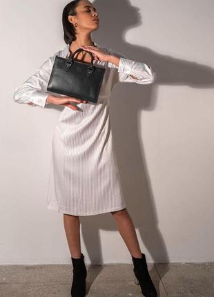 Жіноча шкіряна сумка fancy чорна