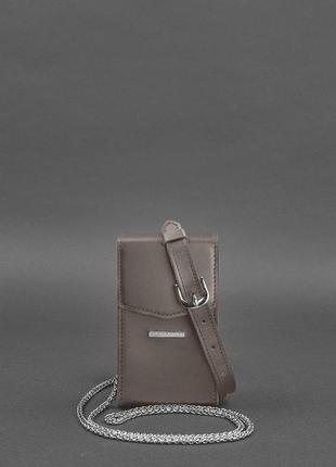 Набір жіночих шкіряних сумок mini поясна / кроссбоді темно-бежевий8 фото