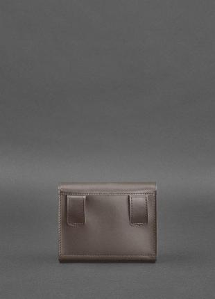 Набір жіночих шкіряних сумок mini поясна / кроссбоді темно-бежевий5 фото