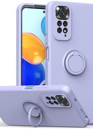 Чохол fiji holder ring для xiaomi redmi note 11 / note 11s бампер накладка з підставкою lilac