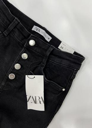 Джинсы джинсы zara flare 36 s 34 xs черные синие5 фото