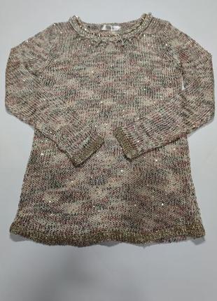 Кофта свитер для девочки с люрексом 10-12 лет grasstar туречковая ovs next zara h&amp;m bershka
