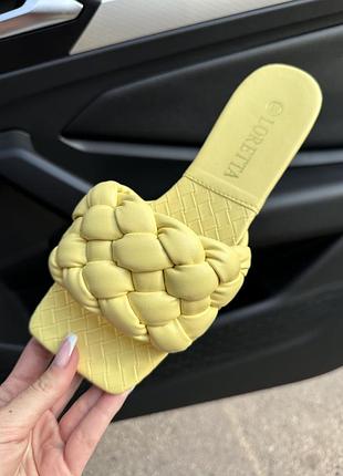 Мюлі жіночі коса шльопанці 🌿 низький хід сланці сабо шльопки мюли