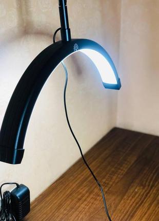 Бестеневая лампа на струбцине "moon" для мастера маникюра в черном цвете hd-w3x