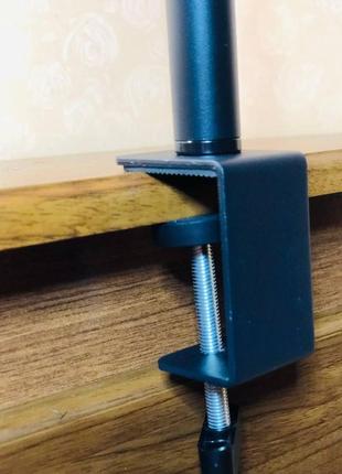 Бестеневая лампа на струбцине "moon" для мастера маникюра в черном цвете hd-w3x