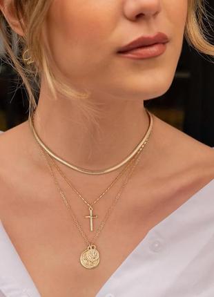 Трех слойная цепочка,цепочка top shop