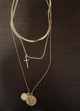 Трех слойная цепочка,цепочка top shop