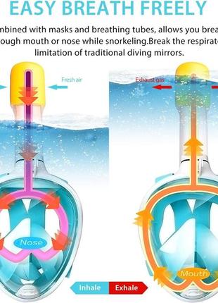 Маска для дайвинга hinataa, маска для подводного плавания с панорамным лицом на 1804 фото