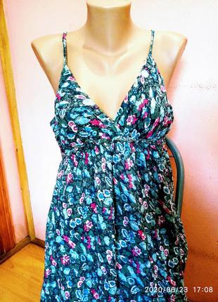 Длинное летнее платье сарафан на бретелях от бренда  amisu3 фото