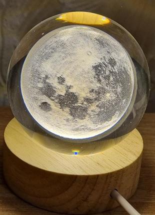Светильник "криштальный шар" месяц2 фото