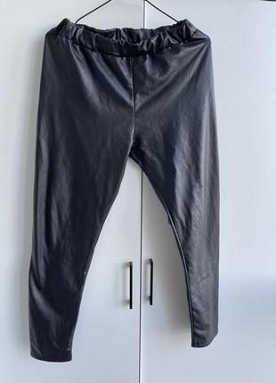 Кожаные брюки, лосины h&amp;m,