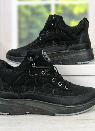 Зимние черная подошва мужские ботинки кроссовки