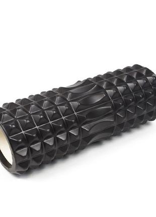 Массажный ролик easyfit grid roller 33 см v.1.2 ef-2022-bk black