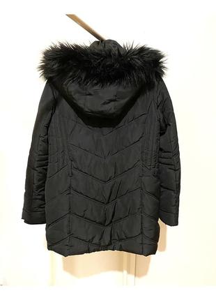Eur 38 зимова чорна куртка з капюшоном жіноча2 фото