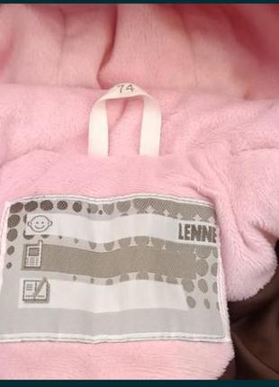 Теплая демисезонная куртка для девочки lenne (размер 74)4 фото