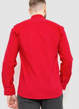 Рубашка мужская классическая однотонная, цвет красный, 186r303 фото