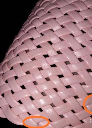 Стильный плетёный широкий ремень розового цвета4 фото