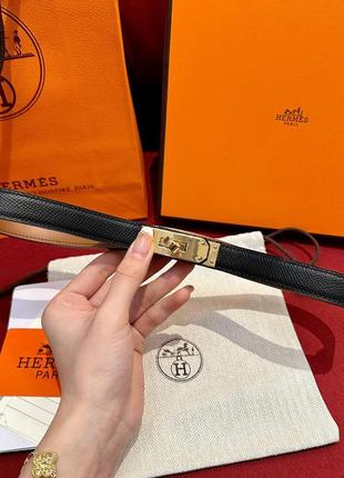 Шкіряний ремінь в стилі hermes