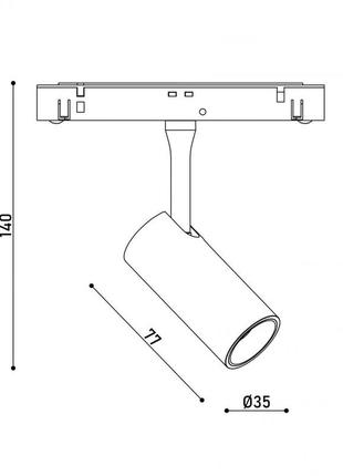 Светильник магнитный трековый kloodi kdmg-spot35 6w 4000k wh4 фото