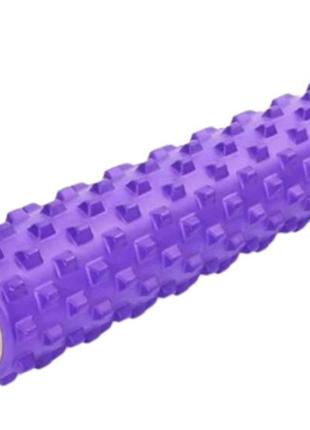 Масажний ролик easyfit grid roller pro 45 см ef-2029-v violet