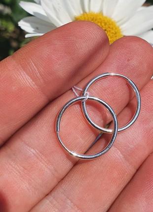Серьги конго из серебра