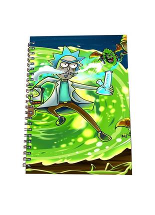 32825 блокнот rick and morty твердая обложка 50л в клетку