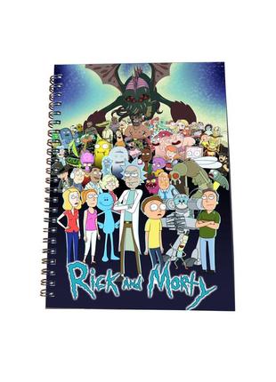 32827 блокнот rick and morty твердая обложка 50л клетку