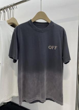 Хлопковая футболка с логотипом в стиле off white