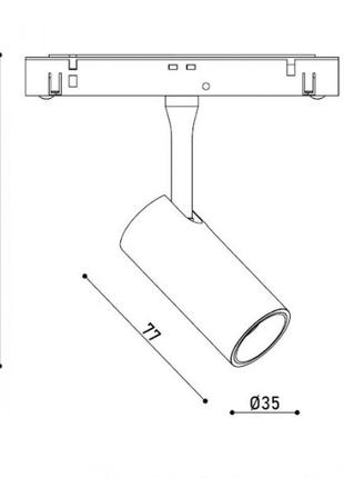 Светильник магнитный трековый kloodi kdmg-spot35 6w 3000k bk5 фото