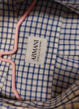 Рубашка в клетку armani collezioni 41/16
