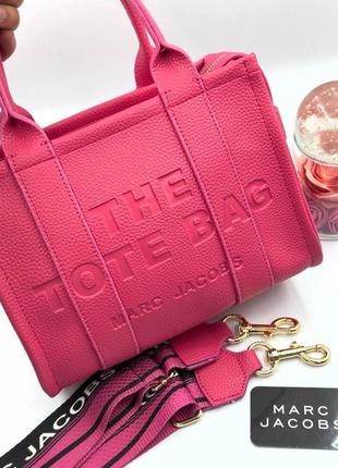Жіноча сумка марк якобс tote bag, рожева2 фото