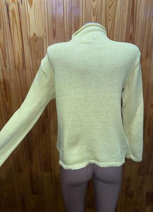 Хлопковый свитер,желтый свитер3 фото