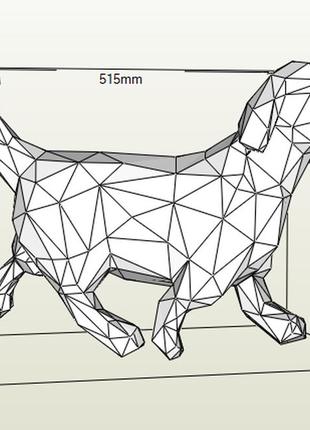 Paperkhan конструктор з картону 3d фігура собака пес паперкрафт papercraft подарунковий набір для творчості іграшка сувенір2 фото