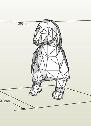 Paperkhan конструктор з картону 3d фігура собака пес паперкрафт papercraft подарунковий набір для творчості іграшка сувенір7 фото