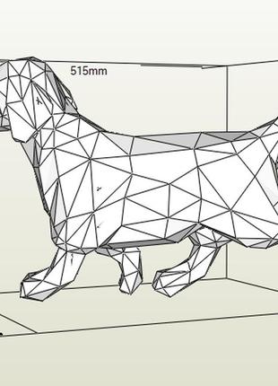 Paperkhan конструктор з картону 3d фігура собака пес паперкрафт papercraft подарунковий набір для творчості іграшка сувенір3 фото