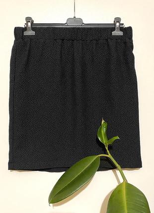 L спідниця міді жіноча чорна на резинці базова