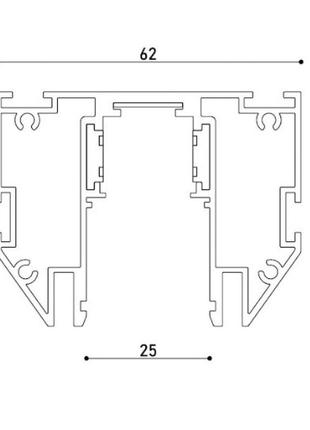 Магнитный шинопровод для натяжного потолка kloodi kdmg-strecth tr 2m bk