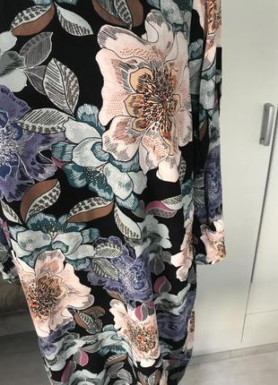 Платье туника в цветочный принт в стиле zara2 фото