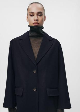 Оверсайзне пальто з преміум колекції zara, розмір xs-s4 фото