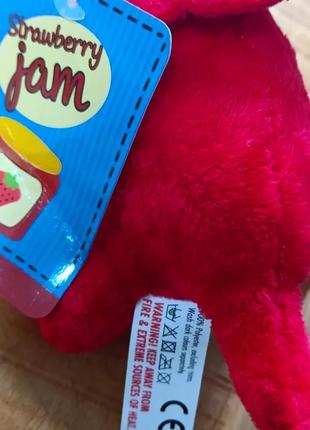 Мягкая игрушка strawberry jam динозавр 18 см красный4 фото