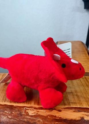 Мягкая игрушка strawberry jam динозавр 18 см красный5 фото