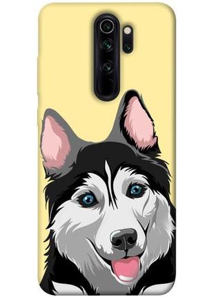 Чехол с принтом на сяоми редми нот 8 про husky dog / чехол с принтом на xiaomi redmi note 8 pro