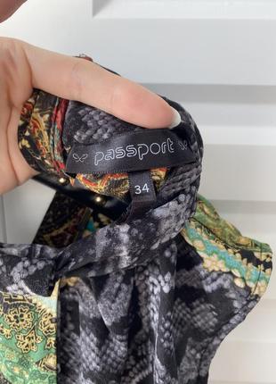 100% шовкова блуза з анімалістичним принтом в стилі roberto cavalli5 фото