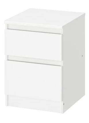 Ikea kullen (803.092.41) тумба,куллен комод з 2 шухлядами, білий, 35х49 см