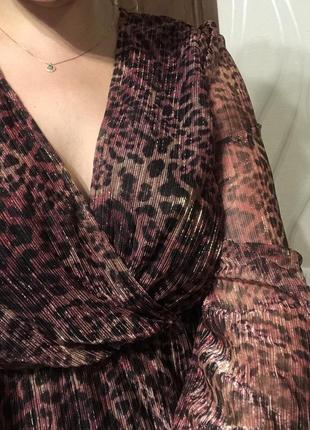 Сукня з принтом леопард/ вечірній сукні/ сукні максі4 фото