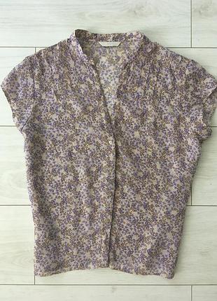 Квіткова блуза на гудзиках