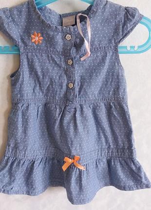 Сарафан платье джинсовий h&m 74-80